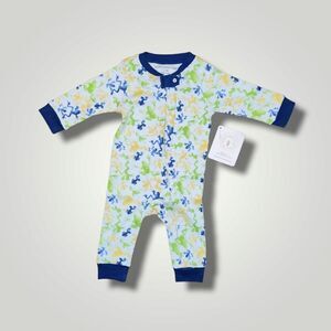 Burt's Bees blue and green frog sleeper size 3-6 months New!